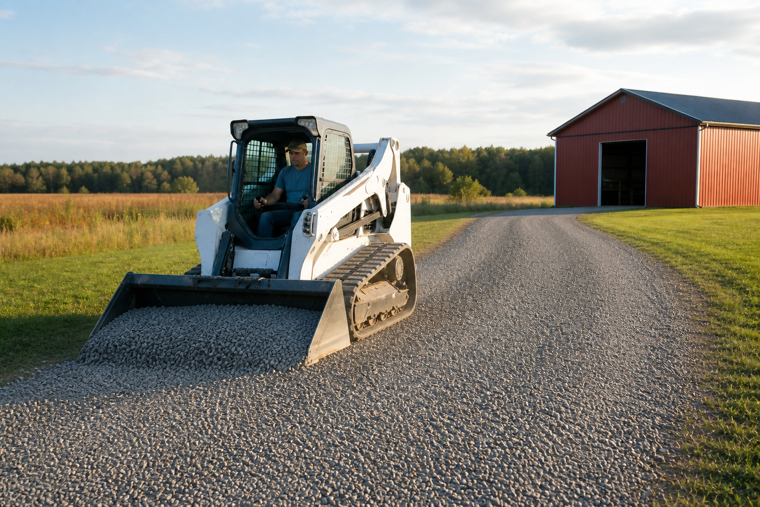 Gravel driveway work
